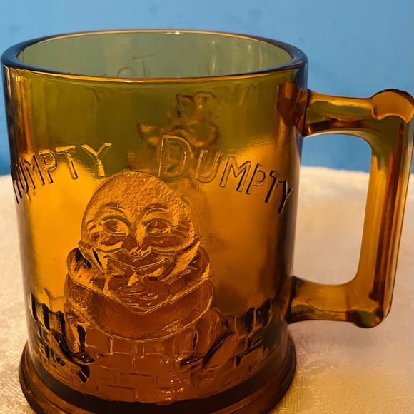 Vintage 70s Tiara Amber Humpty Dumpty-Tom Tom the Piper’s SonMug Set of 2 - Picture 3 of 3